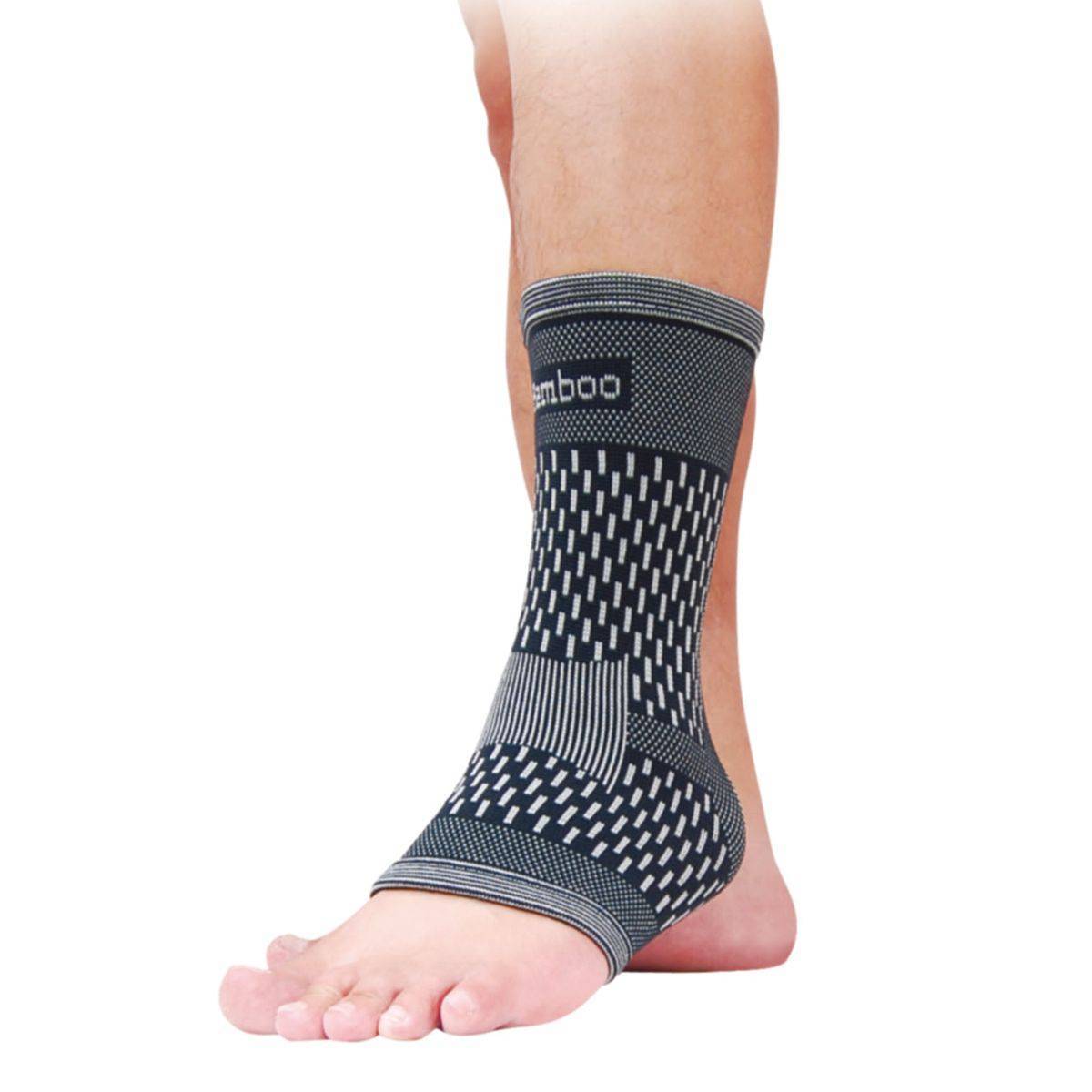 【S0100】SPO A9-014 L 竹碳針織護踝 黑