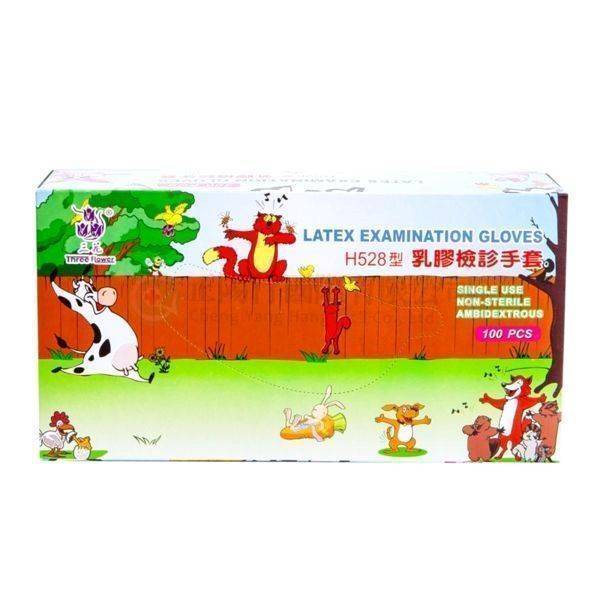 【C0304】品新三花乳膠手套 S